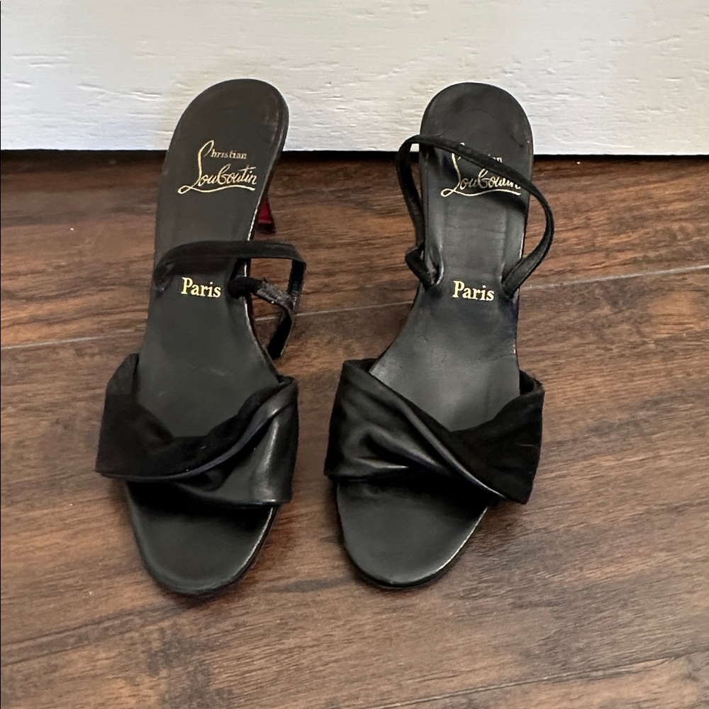 Christian Louboutin Black Knotted Sandals